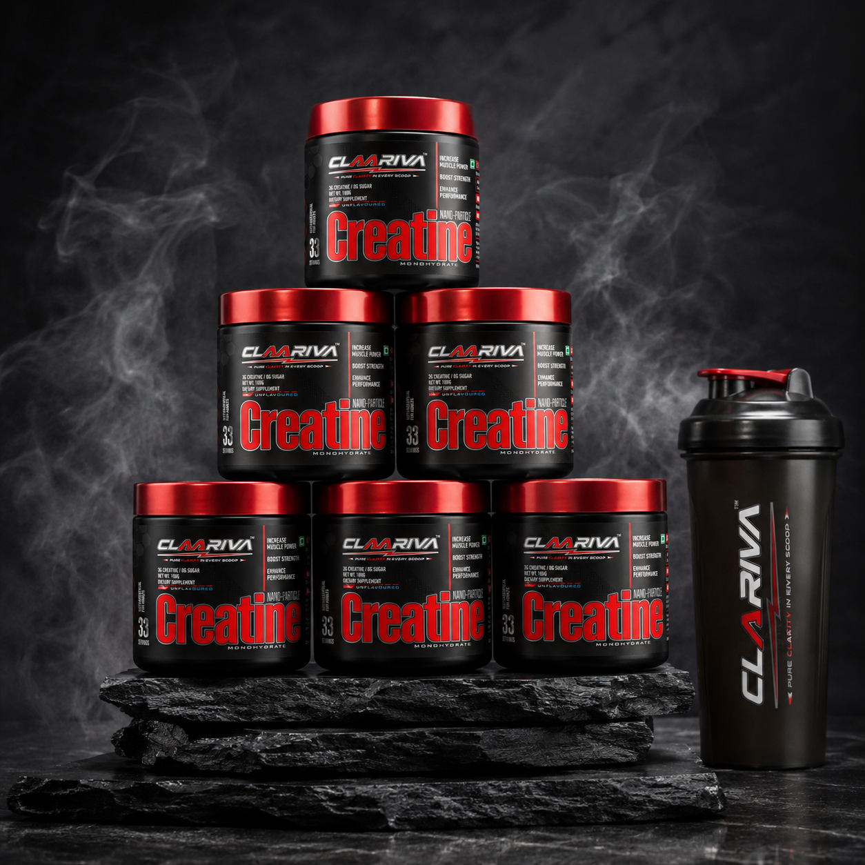 Claariva Creatine Monohydrate Pack Of 6
